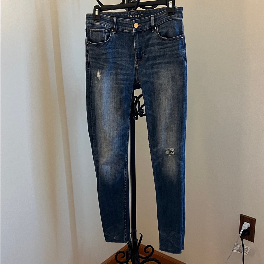 Dark Blue Distressed Jeans